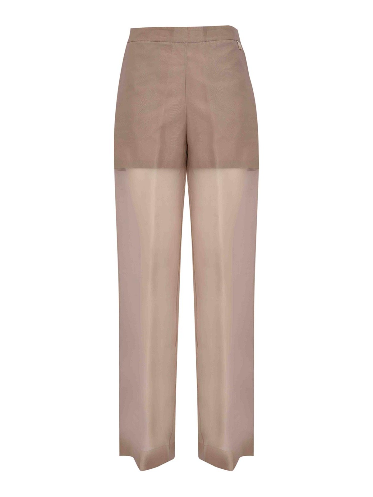 Pantalone In Seta Semitrasparente