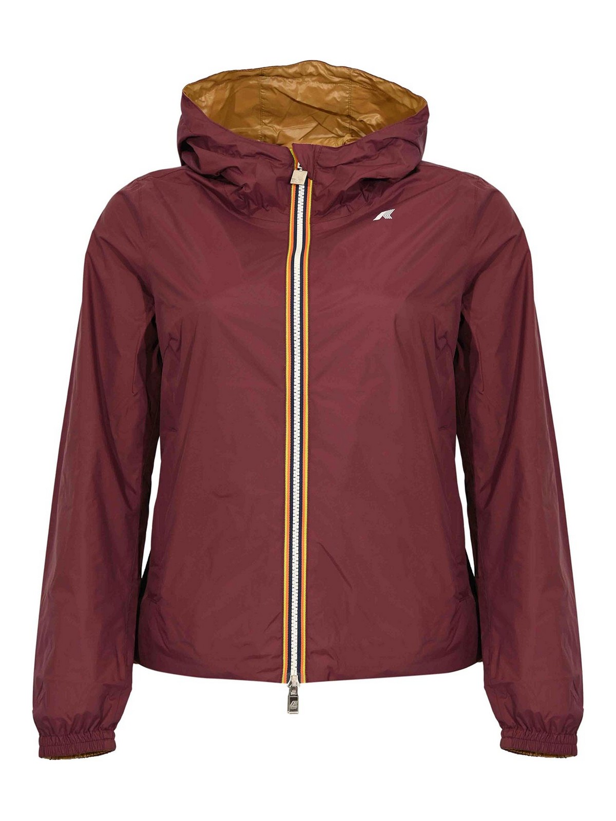 K-way Violet Mauve Wine/brown Bistre Jacket In Purple