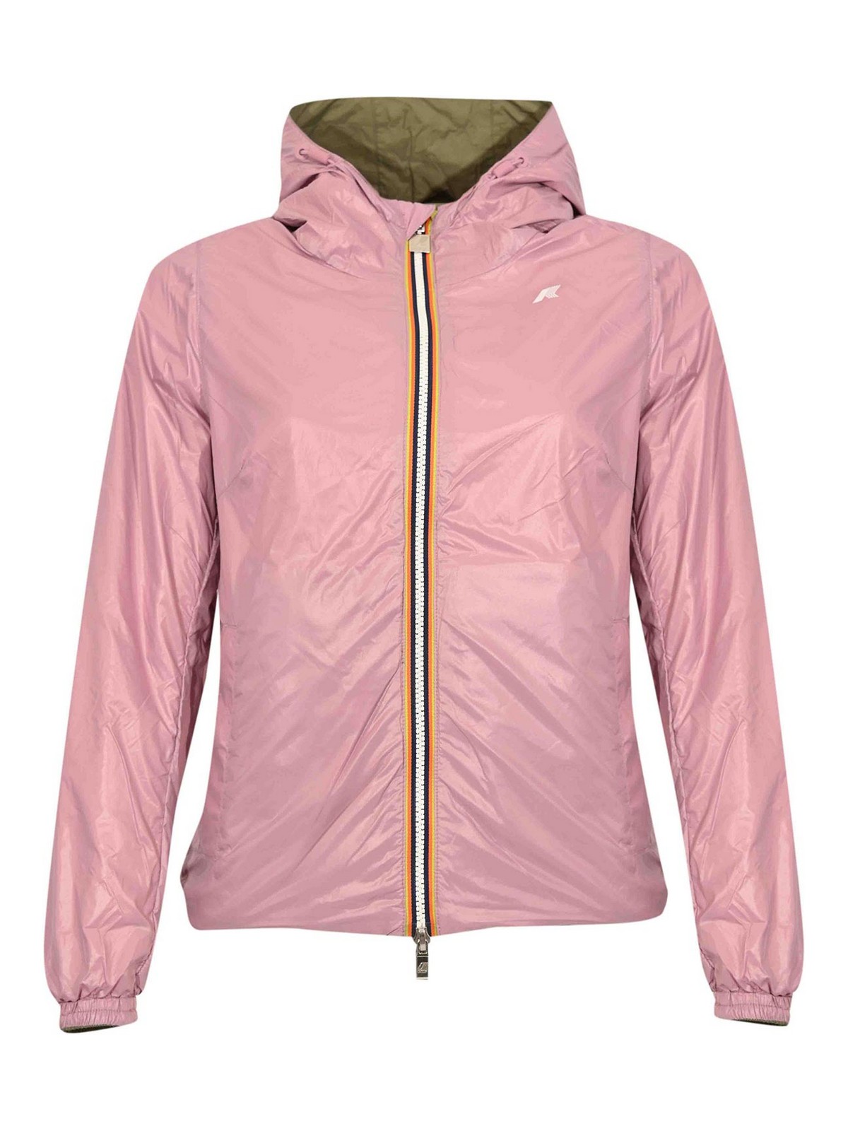 K-way Reversible Green  Jacket In Green