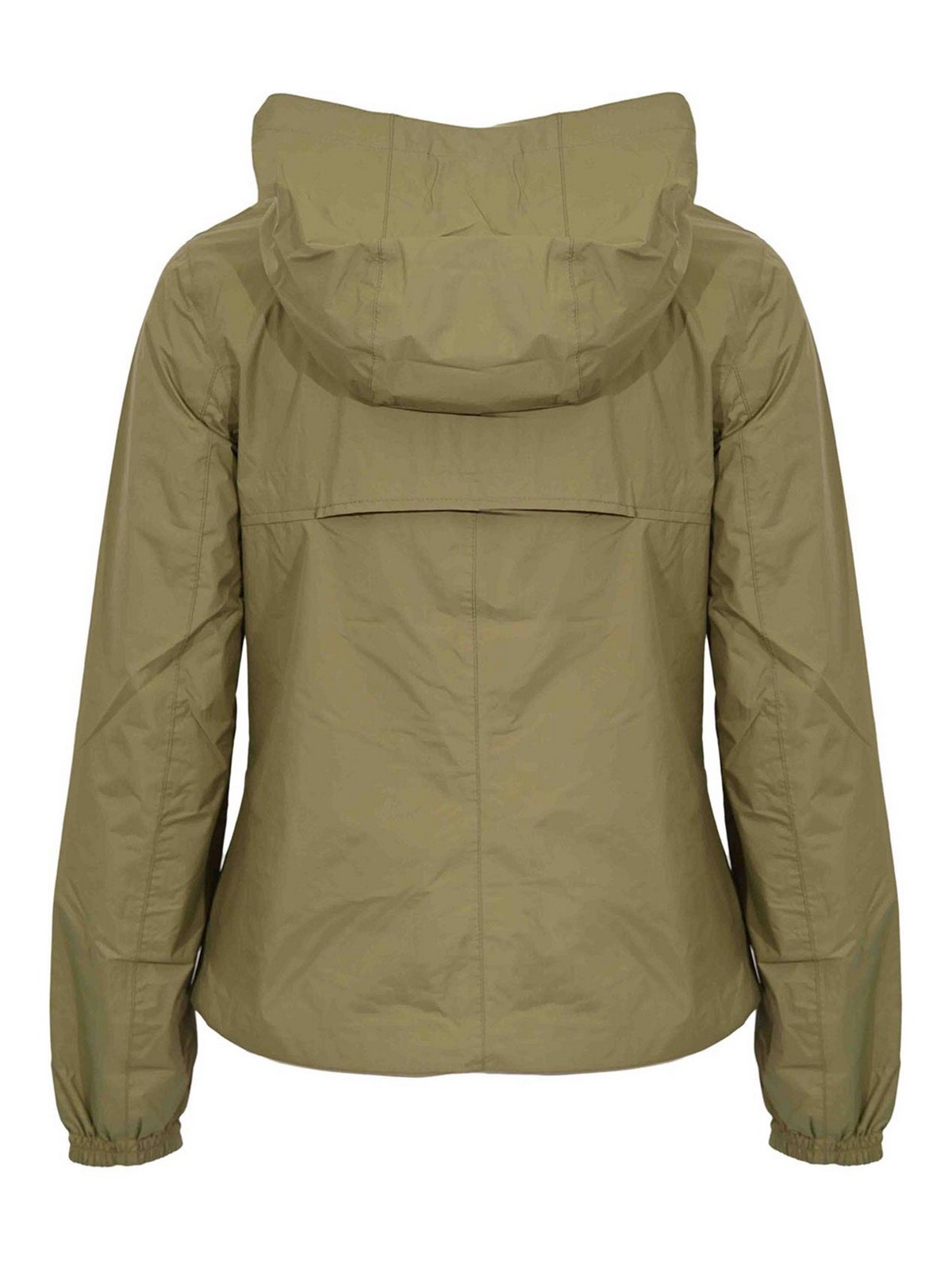 K-way Reversible Green  Jacket In Green