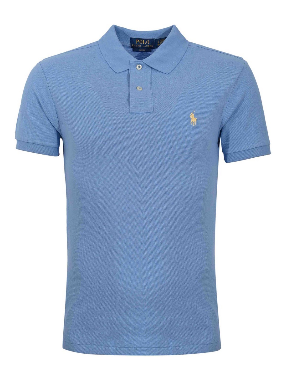 Polo Due Bottoni In Cotone Con Logo