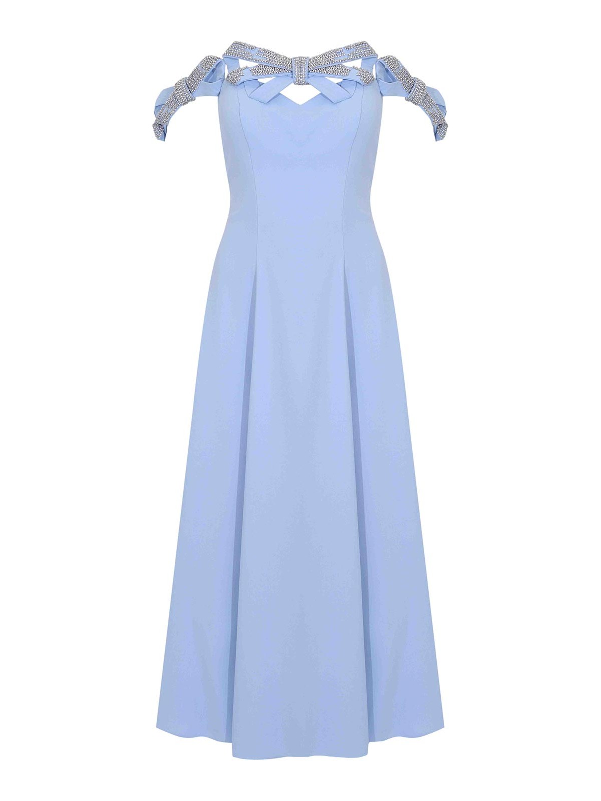 Vestito 66669 In Crepe Con Strass Aura