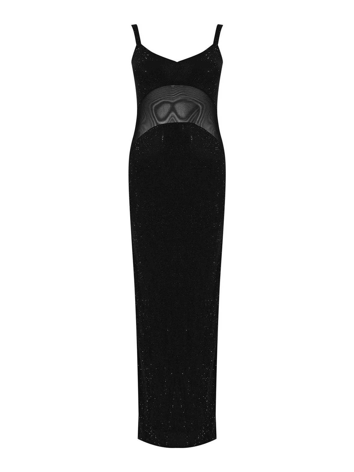 Vestito Lungo Anse Con Strass