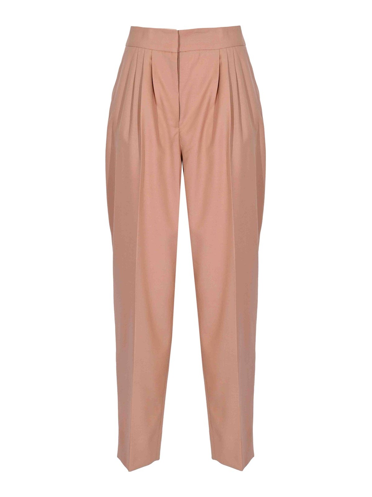Pantaloni Cropped In Fresco Di Lana