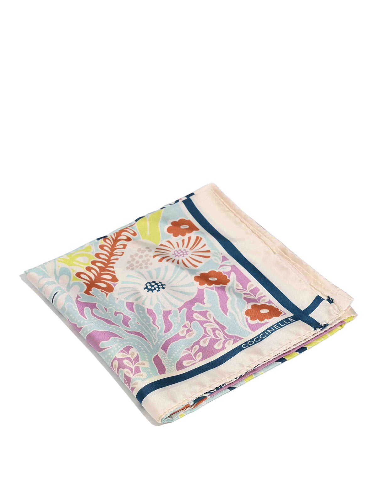Foulard In Seta Con Stampa Floreale
