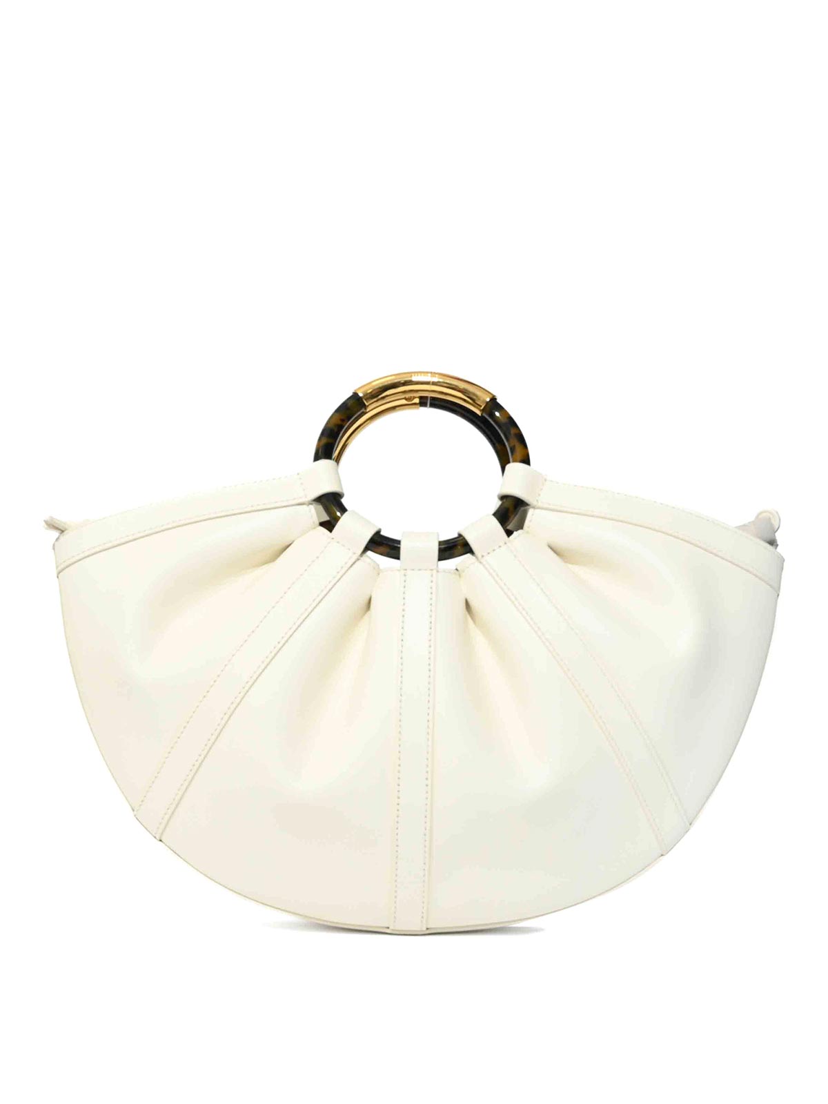 Borsa Shell Large In Pelle Con Manici Pearl