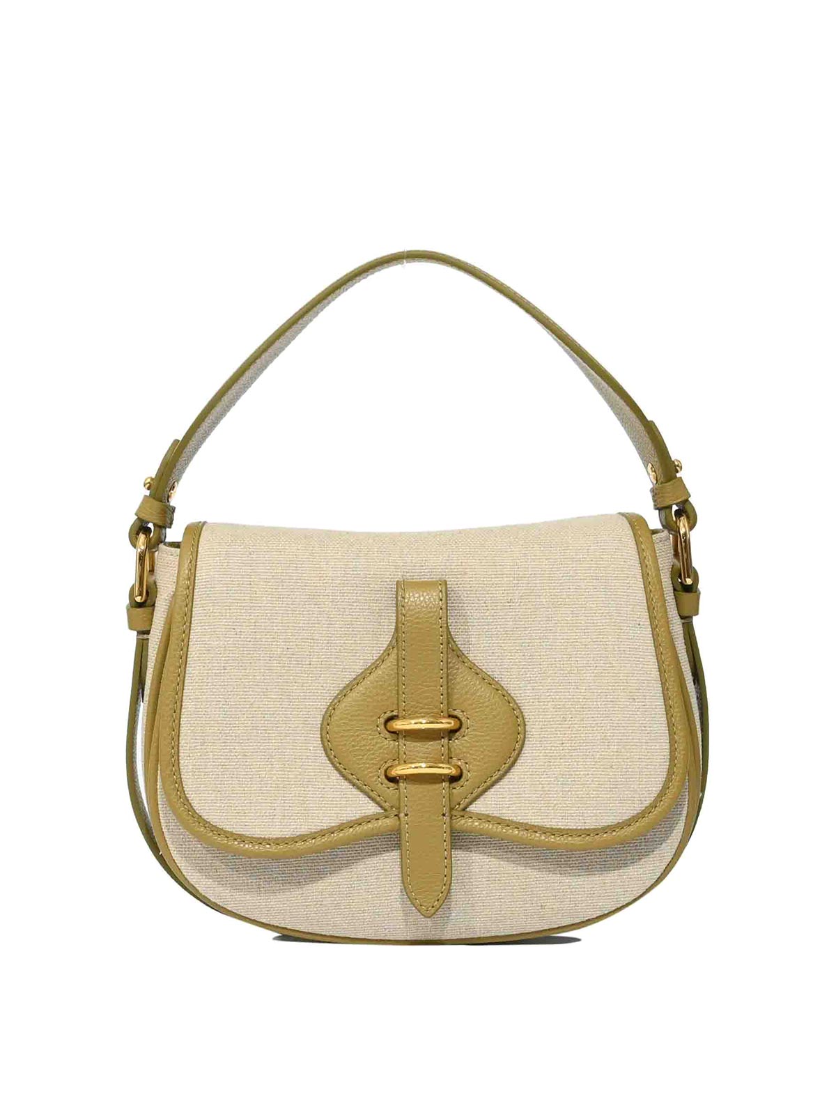 Borsa Mavery Small In Lino E Pelle