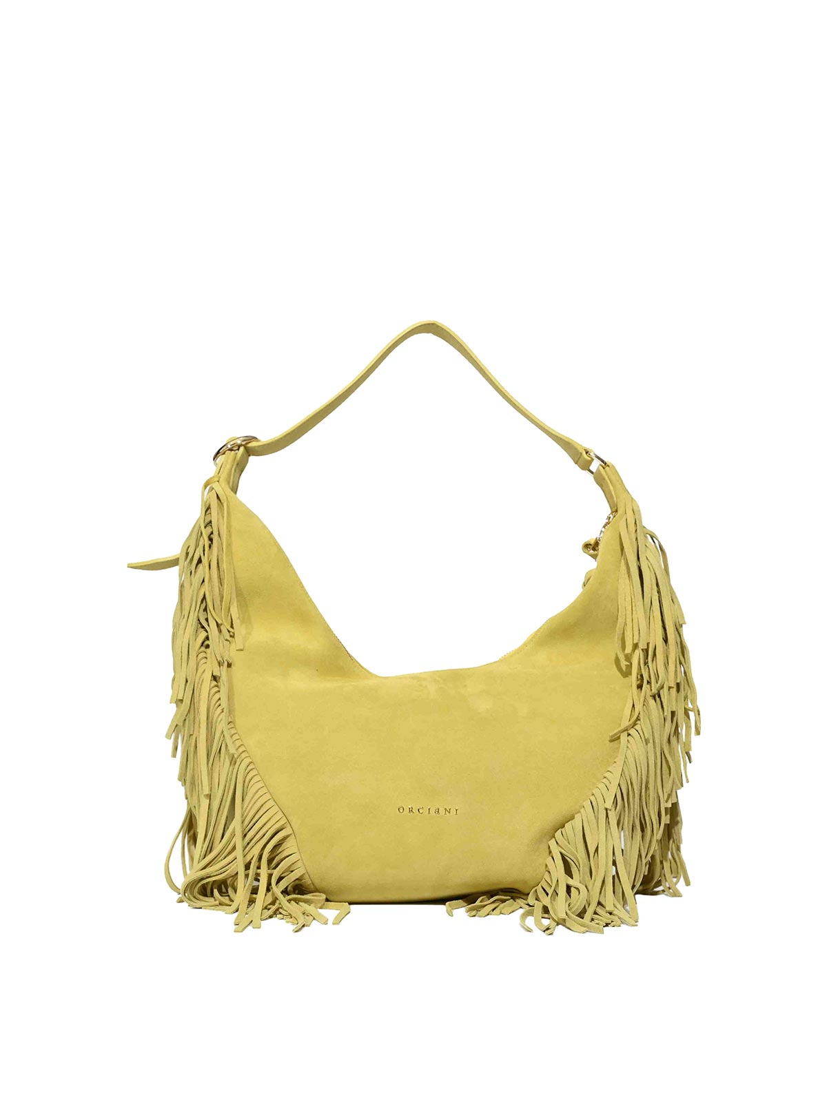 Orciani Borsa Isola Peach Fringe Small A Spalla