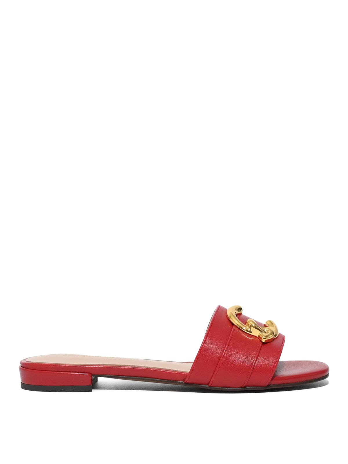 Ciabatte C-Me In Pelle Scarlet