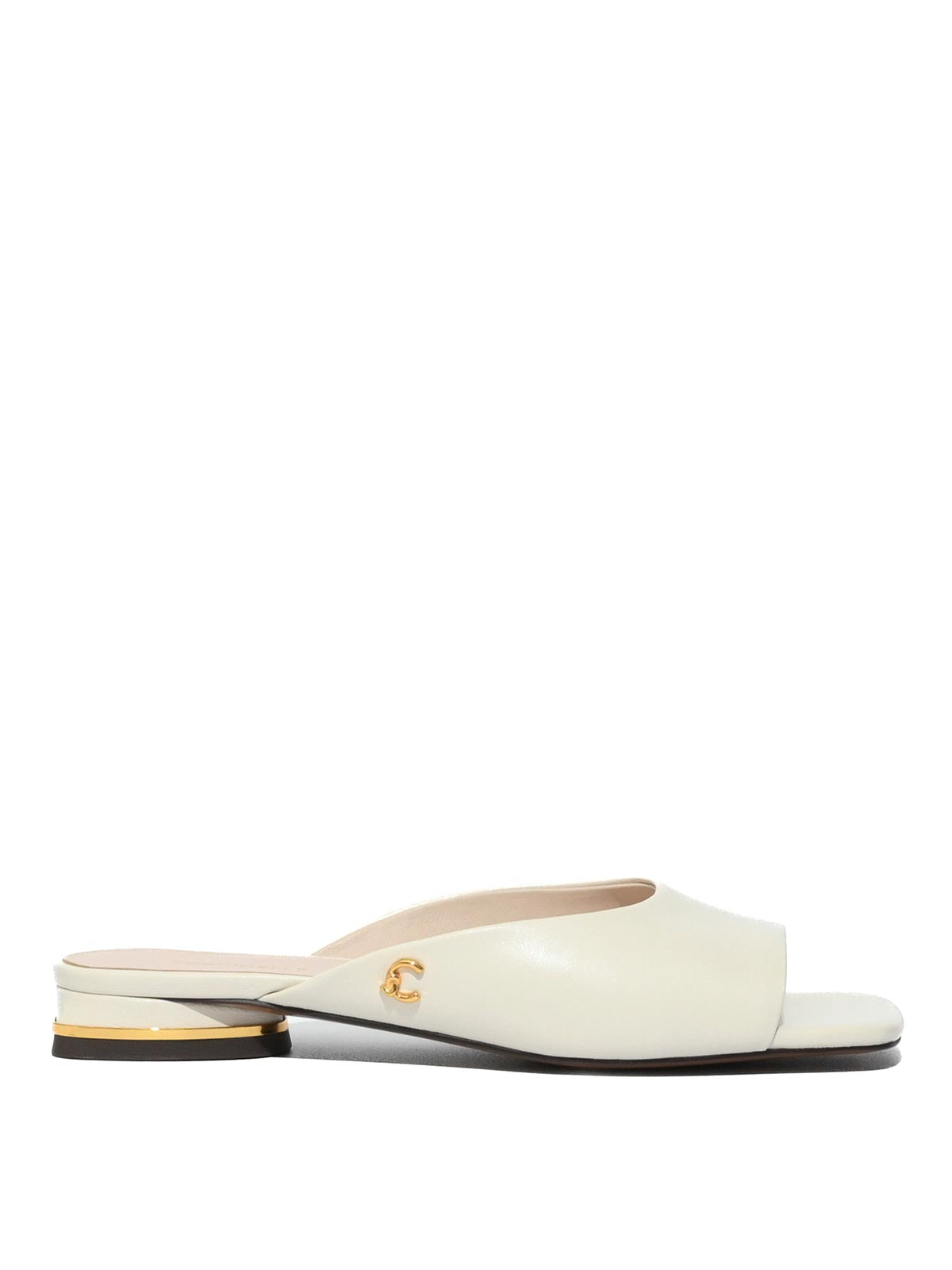 Ciabatte C-Me In Pelle Pearl