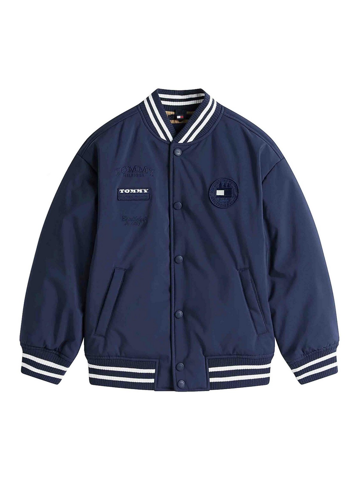 Bomber grafico imbottito