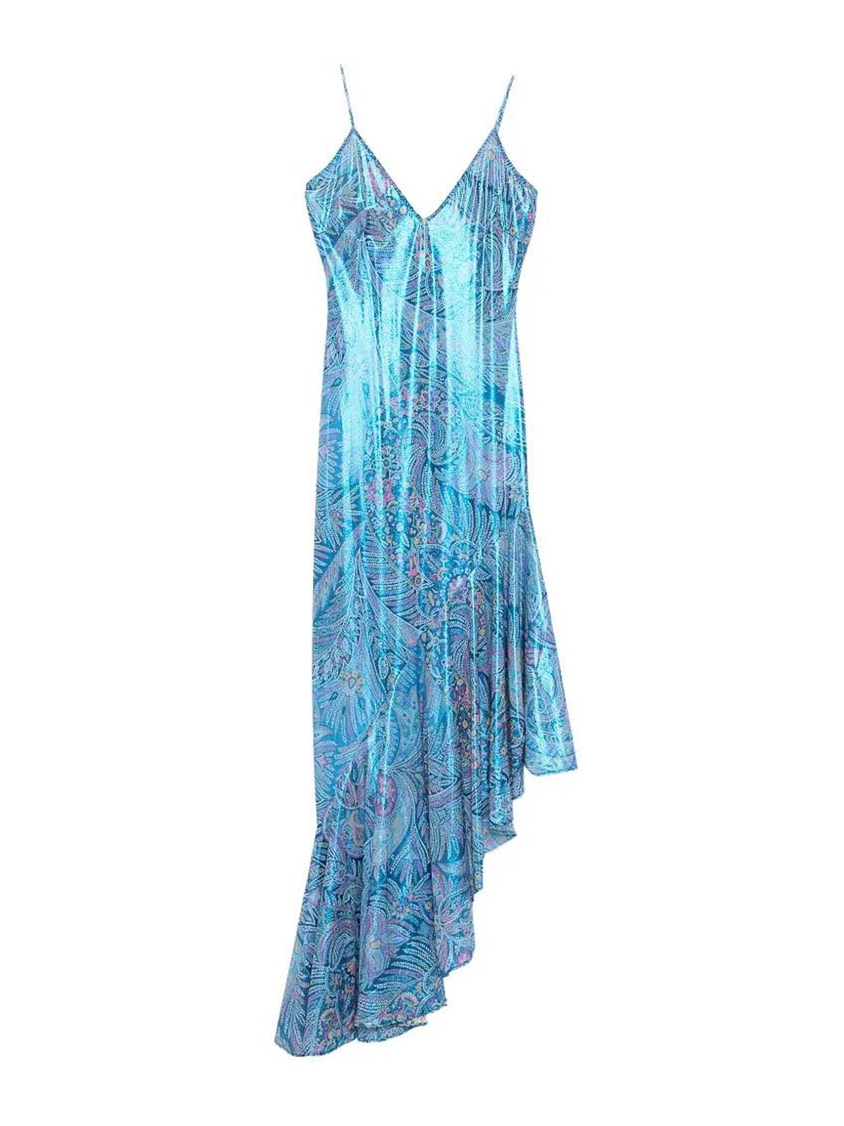 Etro Abito Lungo Azzurro