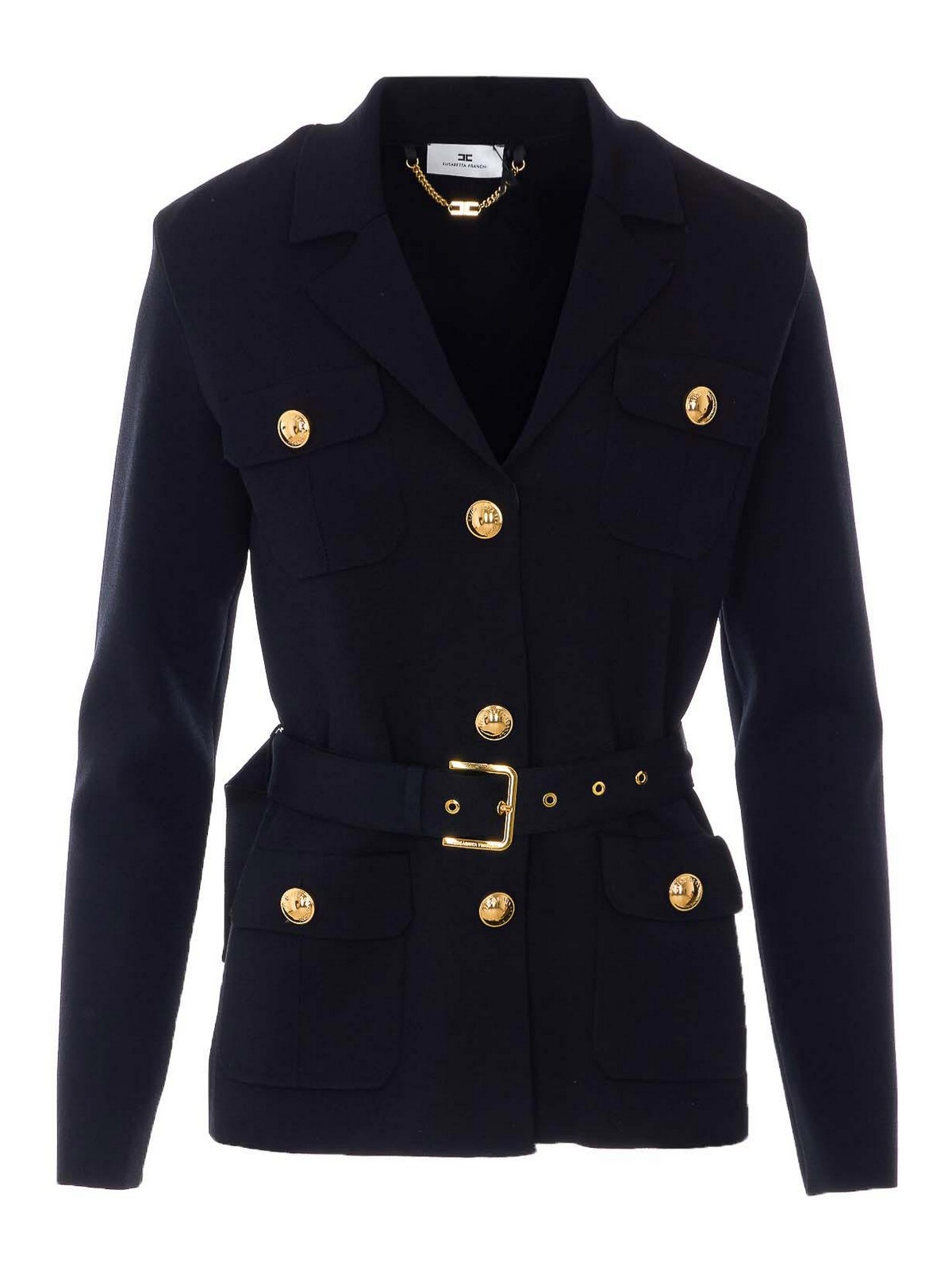 Elisabetta Franchi Black Knit Jacket