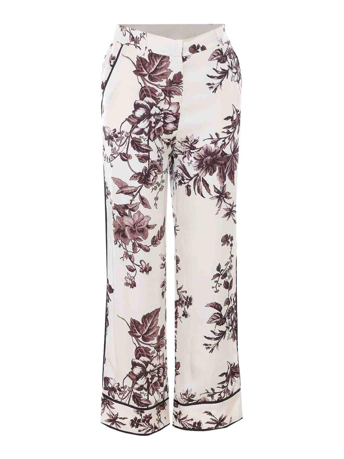 Pantaloni Choco Rama marroni e bianchi