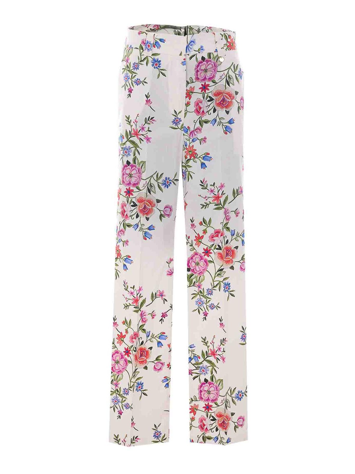 Pantaloni Bianchi E Multicolori