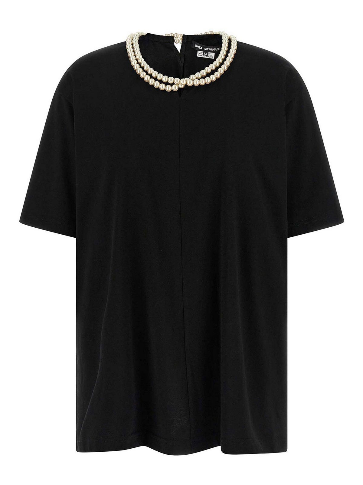 Maglietta con collana di perle