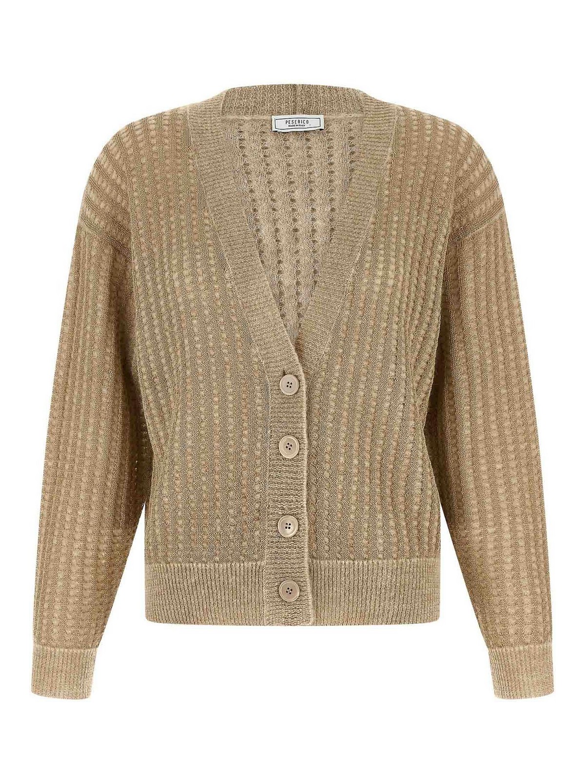 Peserico Cardigan in lana waffle