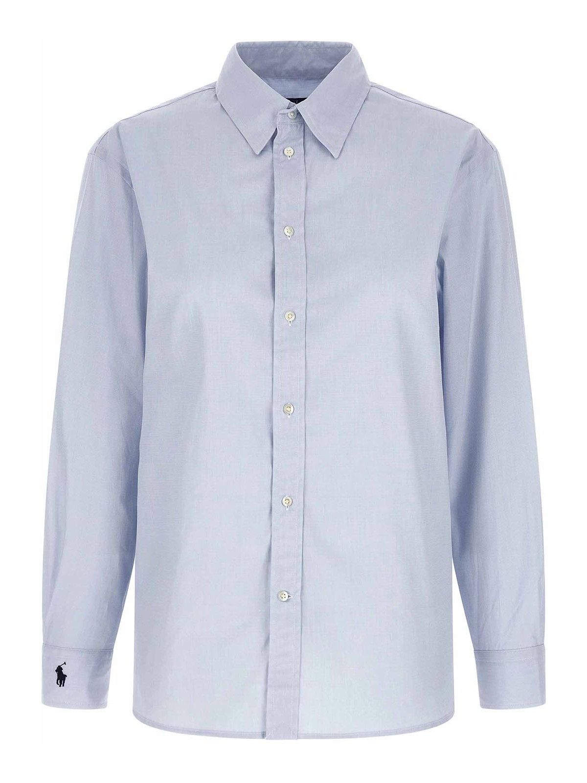 Camicia con polsini ricamati