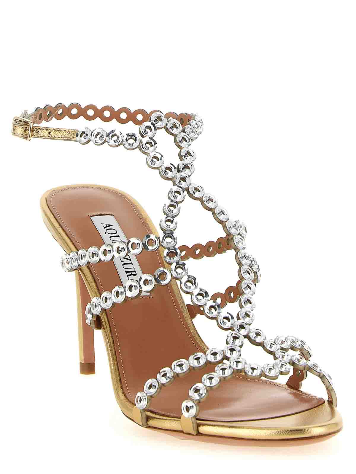 Aquazzura Mooncrush Sandals - Gold - Women|MRUMIDS0NPLSOFTGOLD