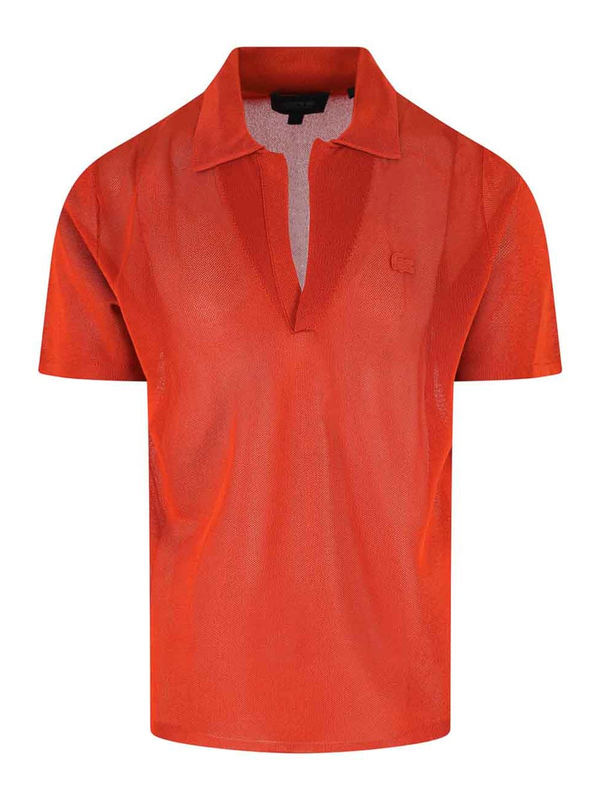 Lacoste Polo in pique' satin di viscosa