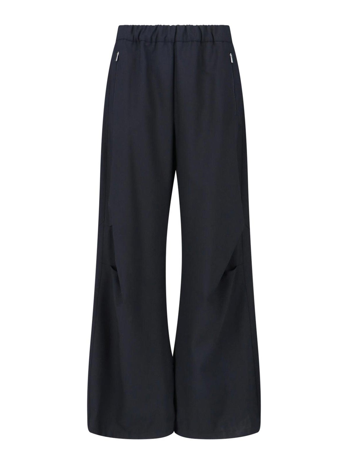 Pantaloni ampi in misto lana