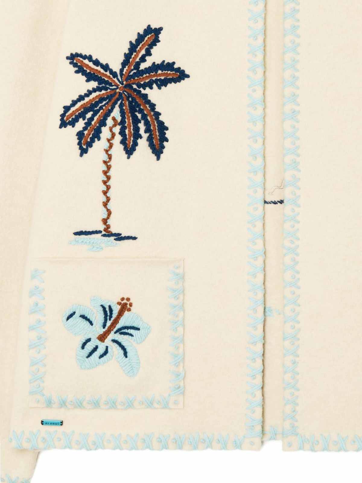 Alanui Cream Remember Me Embroidered Wool Jacket In White