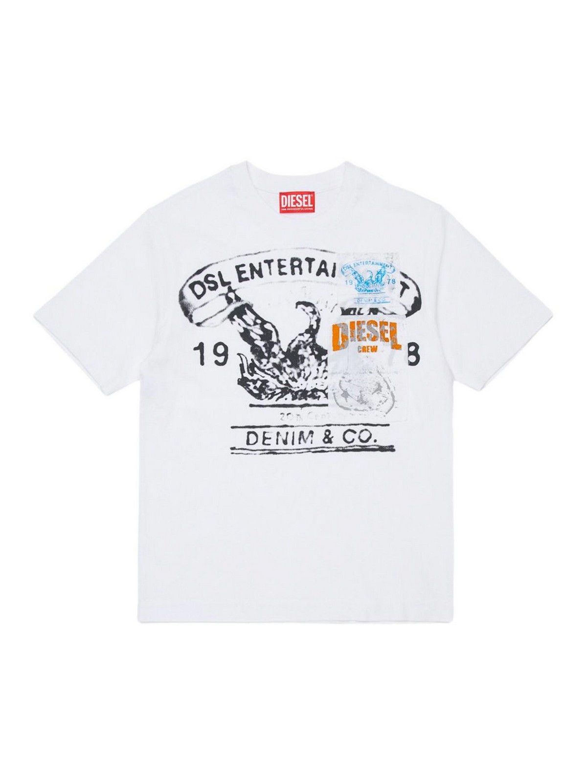 T-shirt con stampa in stile vintage