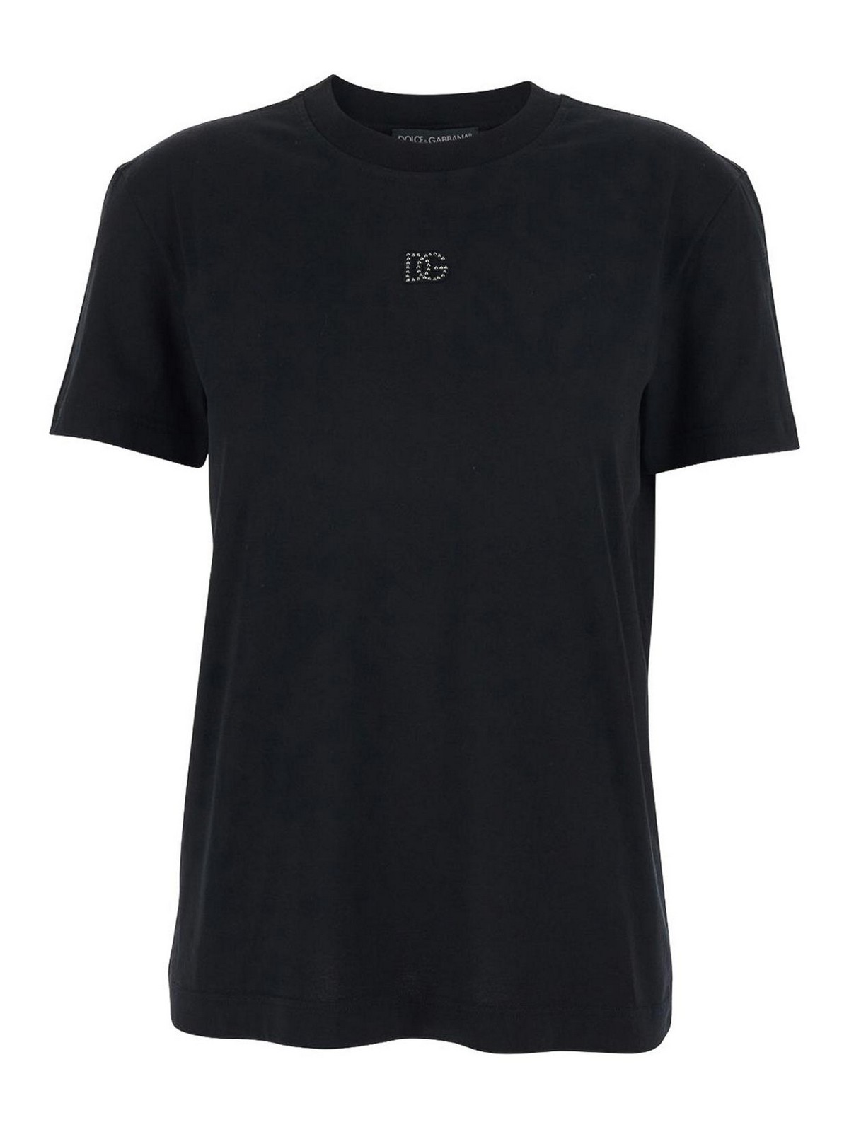 T-shirt con logo decorato