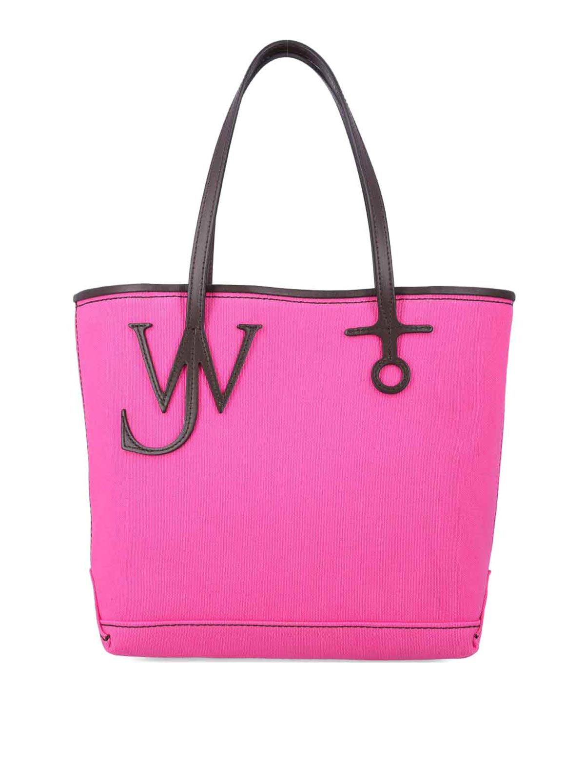 Borsa piccola in tela e pelle