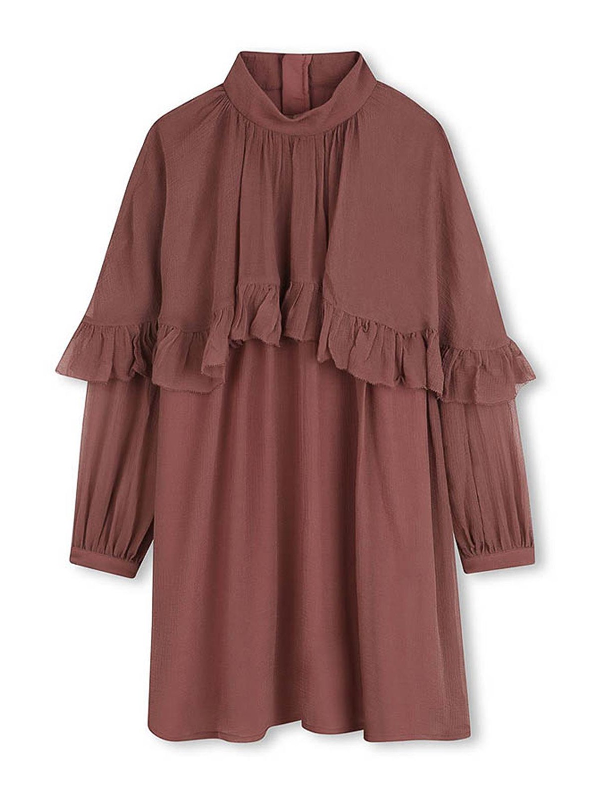 Vestito Svasato Con Dettaglio Volant