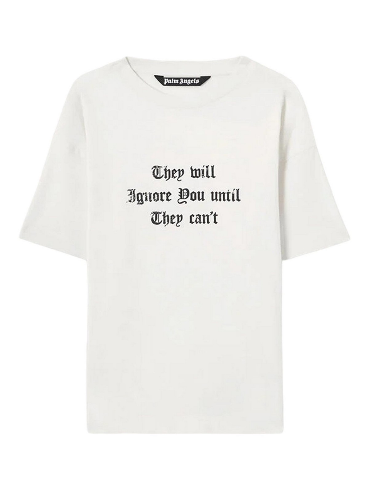 T-shirt regolare con dichiarazione
