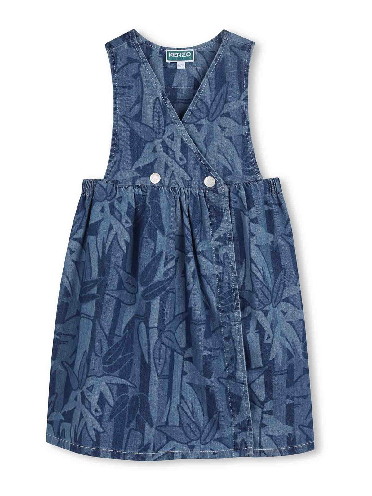 Kenzo Vestito Denim Con Stampa