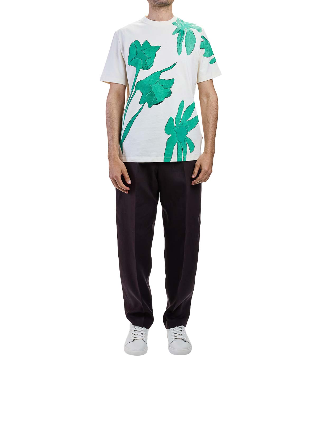 Paul Smith Botanical Print T-Shirt - Cream - Men|M1R919TVP566004