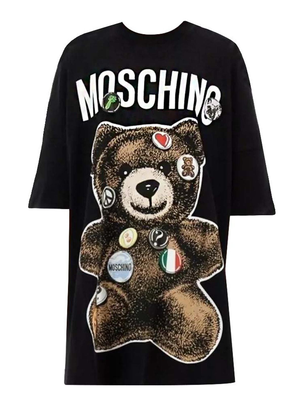 Moschino Abito T-shirt Orsetto Pins