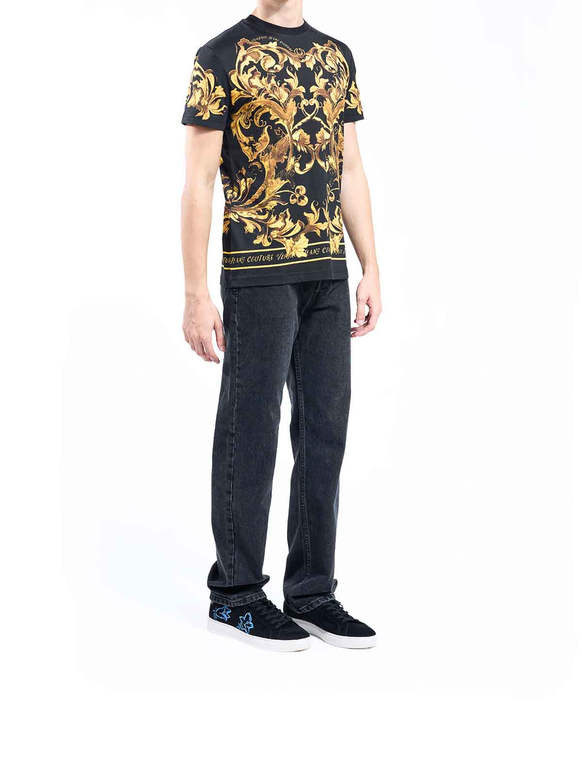 Versace Jeans Couture Baroque Panel Tshirt - Men|79GAH6SBJS505G89
