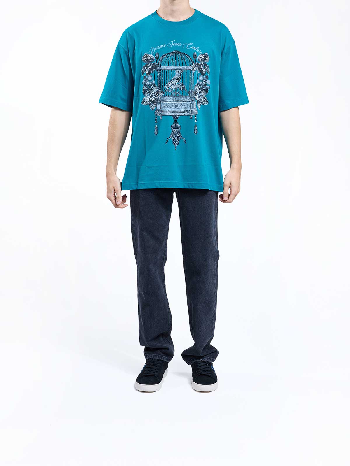 Versace Jeans Couture Tshirt Cage - Green - Men|79GAHP08CJ01P296