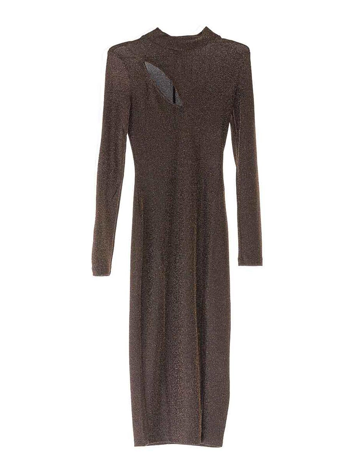 Just Cavalli Long Sleeves Dress - Gold - Women|77PAO905J0158901