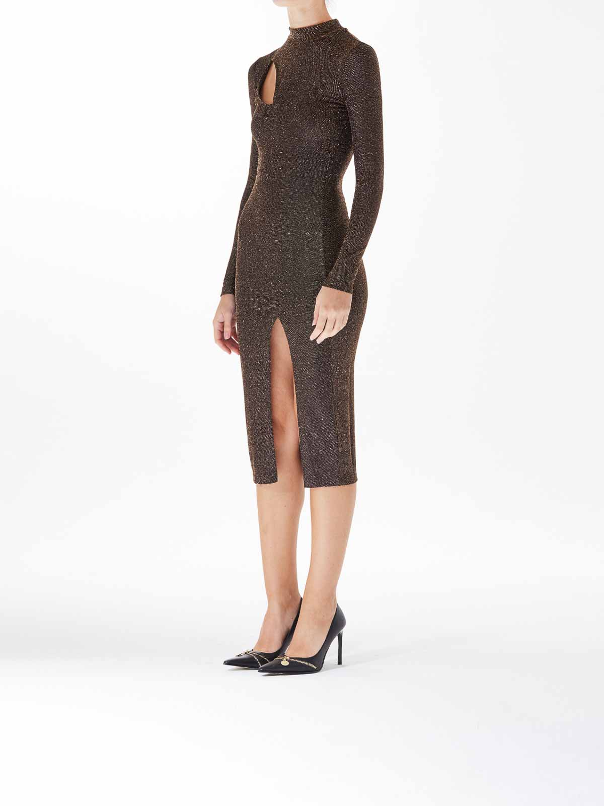 Just Cavalli Long Sleeves Dress - Gold - Women|77PAO905J0158901 Just Cavalli Long Sleeves Dress - Gold - Women|77PAO905J0158901