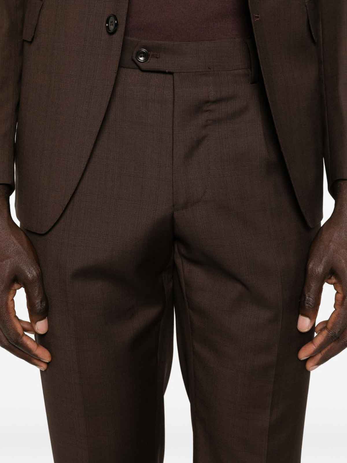 Tagliatore Buttoned Suit In Brown