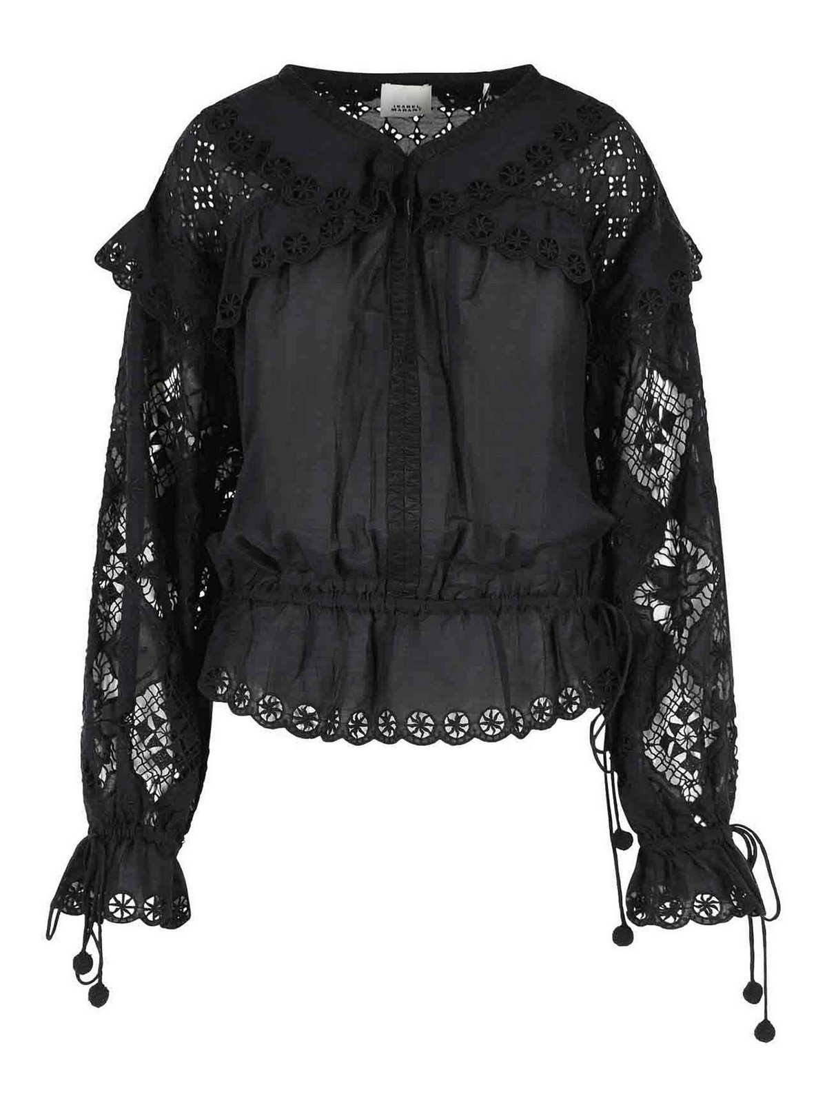 Isabel Marant Nowana Black Cotton Blouse