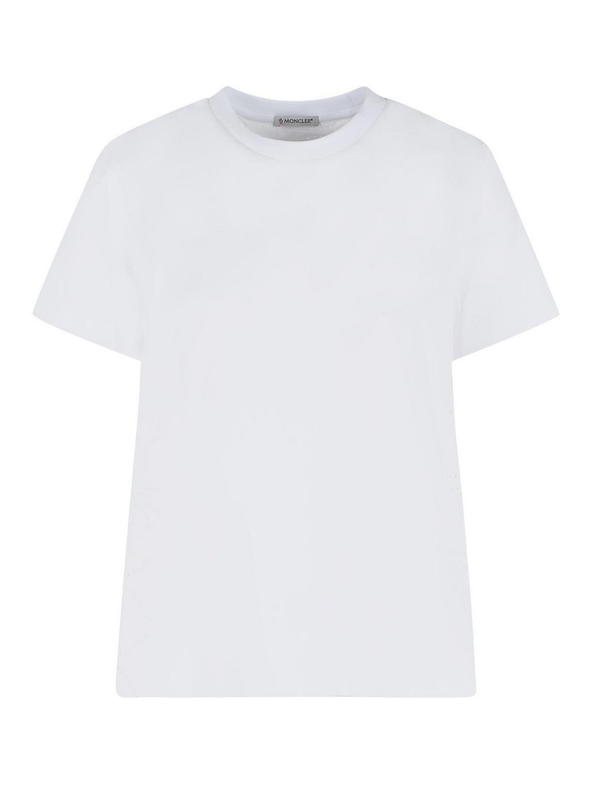 Moncler White Cotton T-Shirt - White - Women|0938C0004889B8U001