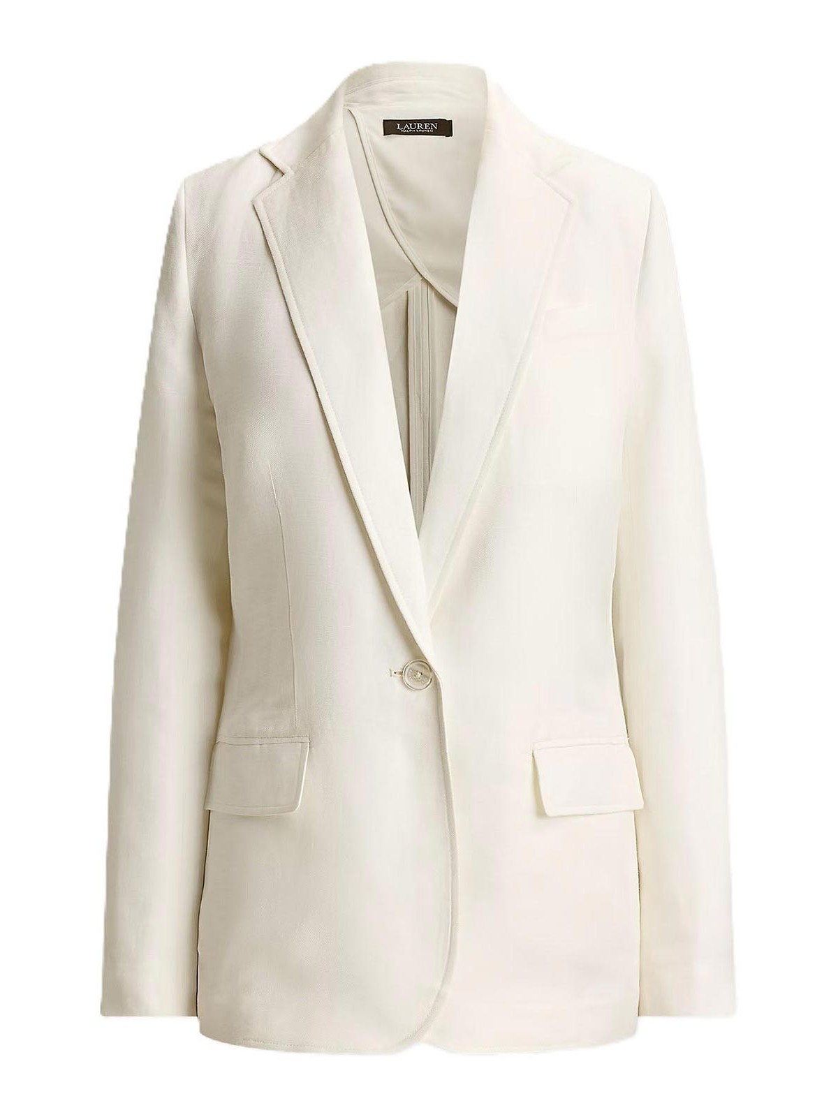 Ralph Lauren Woven-blazer/sport Coat-lt Drapy Linen Visc. In White