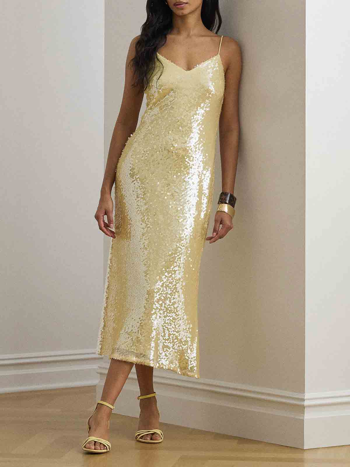 mother of bride formal dresses A-Line Scoop Neck Ankle Length The Emerald Green with Gold Wedding Guest Size:US11 - IT41 Summer Swing Dress
