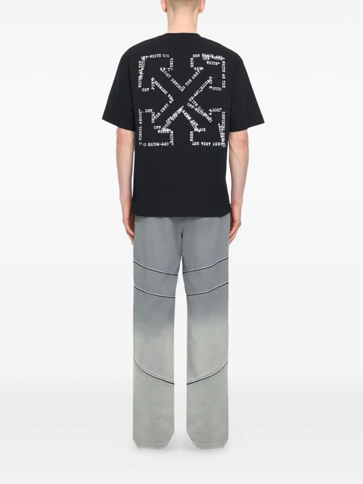 Off-white Script Arrow Slim T-shirt In For Men In Negro