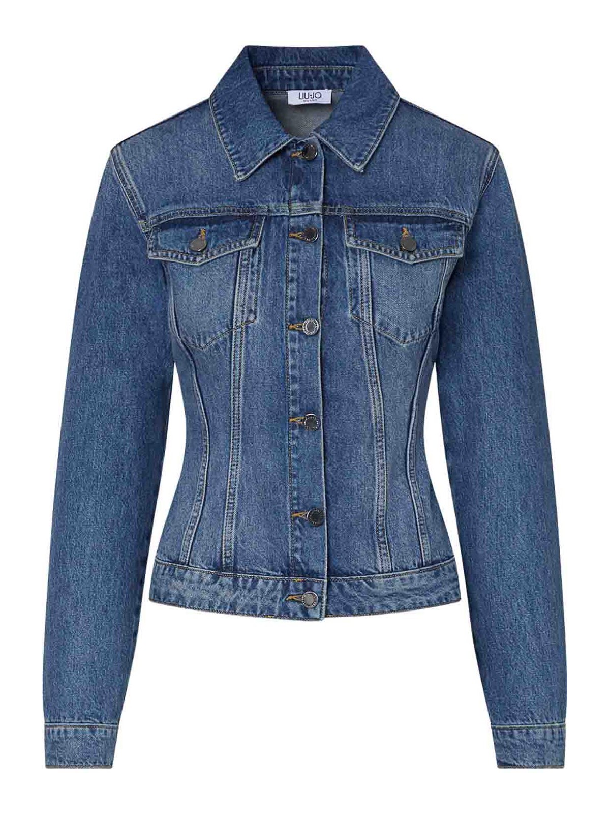 Liu •jo Denim Jacket With Laces In Blue
