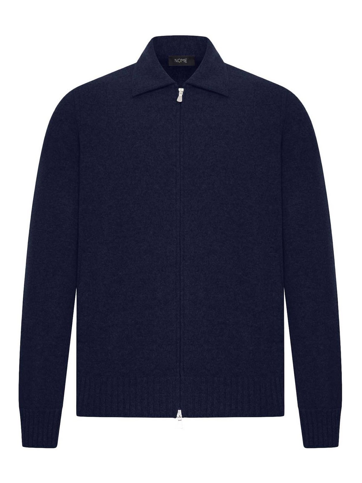 Nome Cashmere Jacket With Zip In Blue