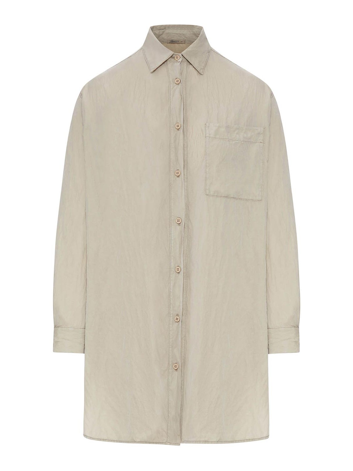 Transit Oversized Linen Shirt In Nude