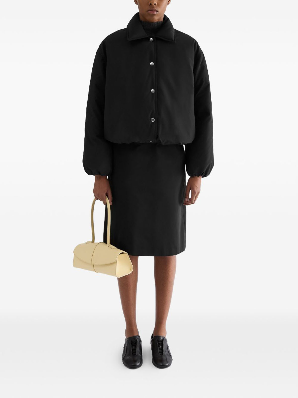 Jil Sander Short Down Jacket In Black