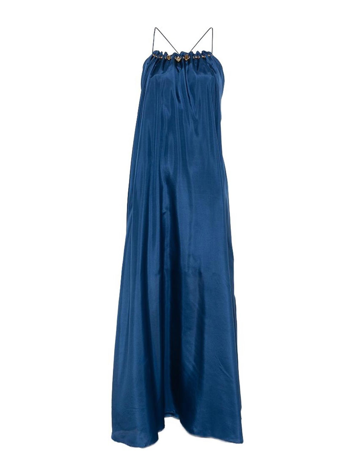 Zimmermann Aster Silk Maxi Dress In Blue