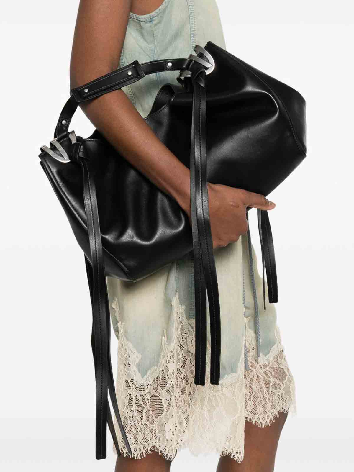 Diesel Knot Medium Handbag - Black - Women|X10714P5184T8013